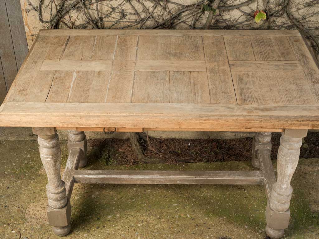 Compact French Farmhouse Table w/ Painted Legs - 30¾" x 51¼"
