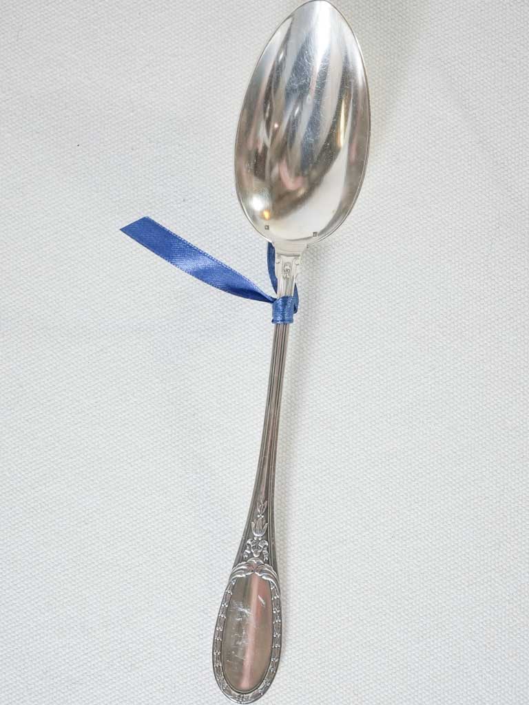 Mid-century silver floral serving utensil