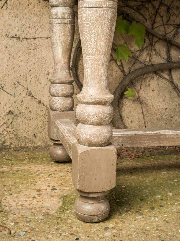 Compact French Farmhouse Table w/ Painted Legs - 30¾" x 51¼"