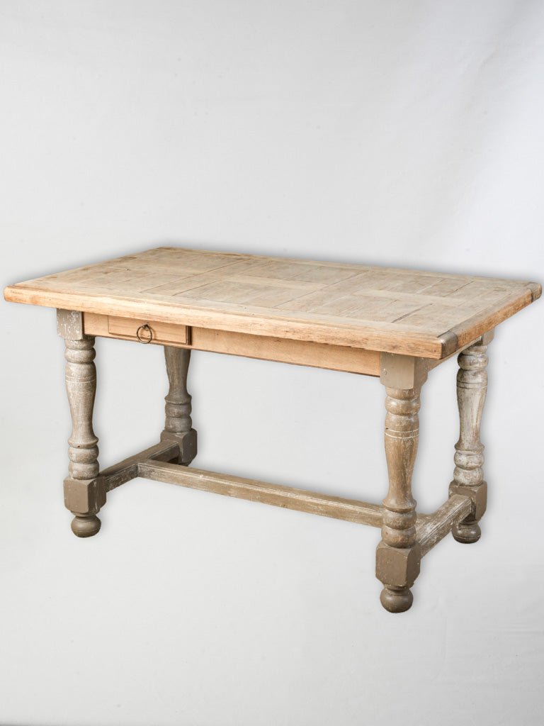 Compact French Farmhouse Table w/ Painted Legs - 30¾" x 51¼"