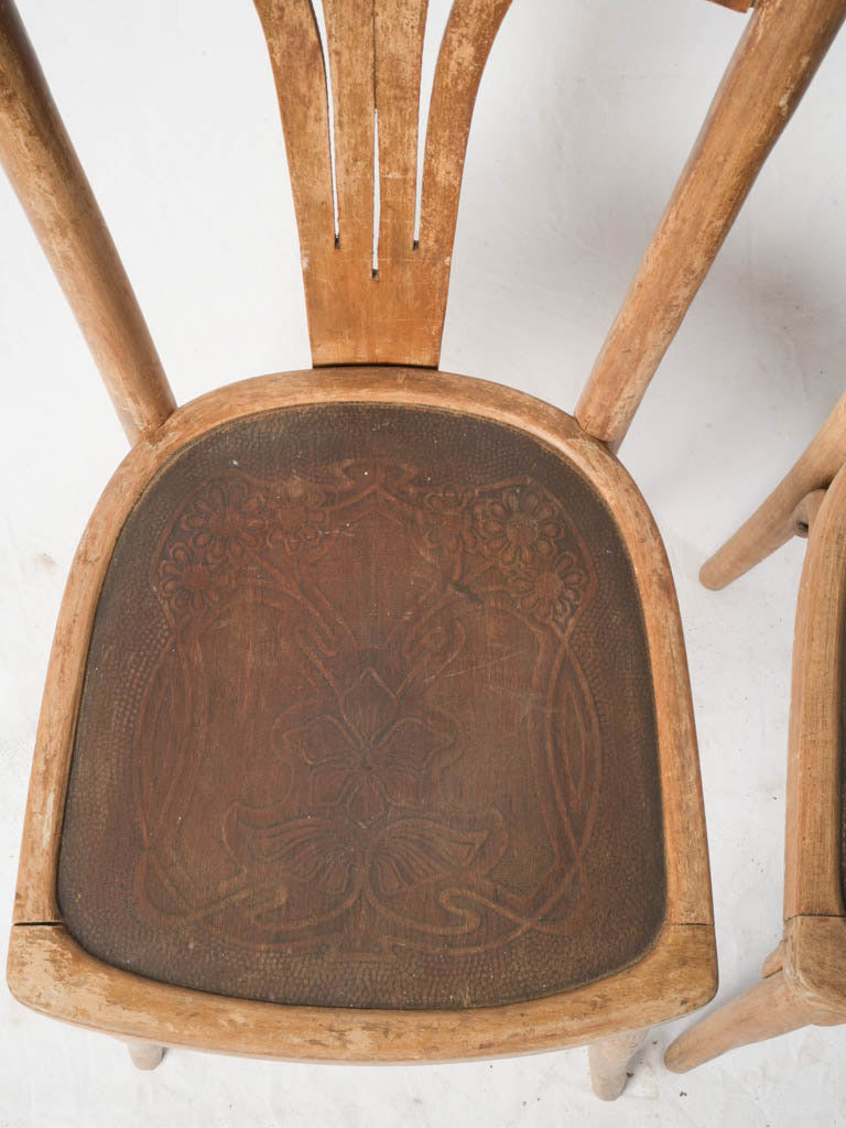 Aged patina early 20th century chairs  