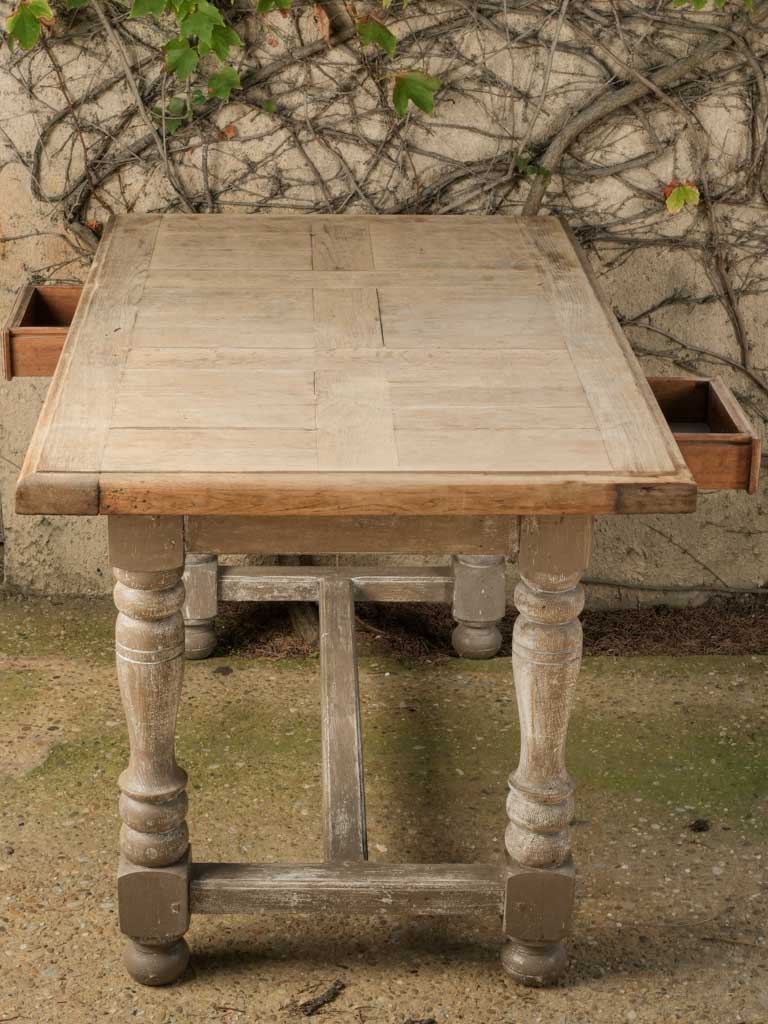 Compact French Farmhouse Table w/ Painted Legs - 30¾" x 51¼"