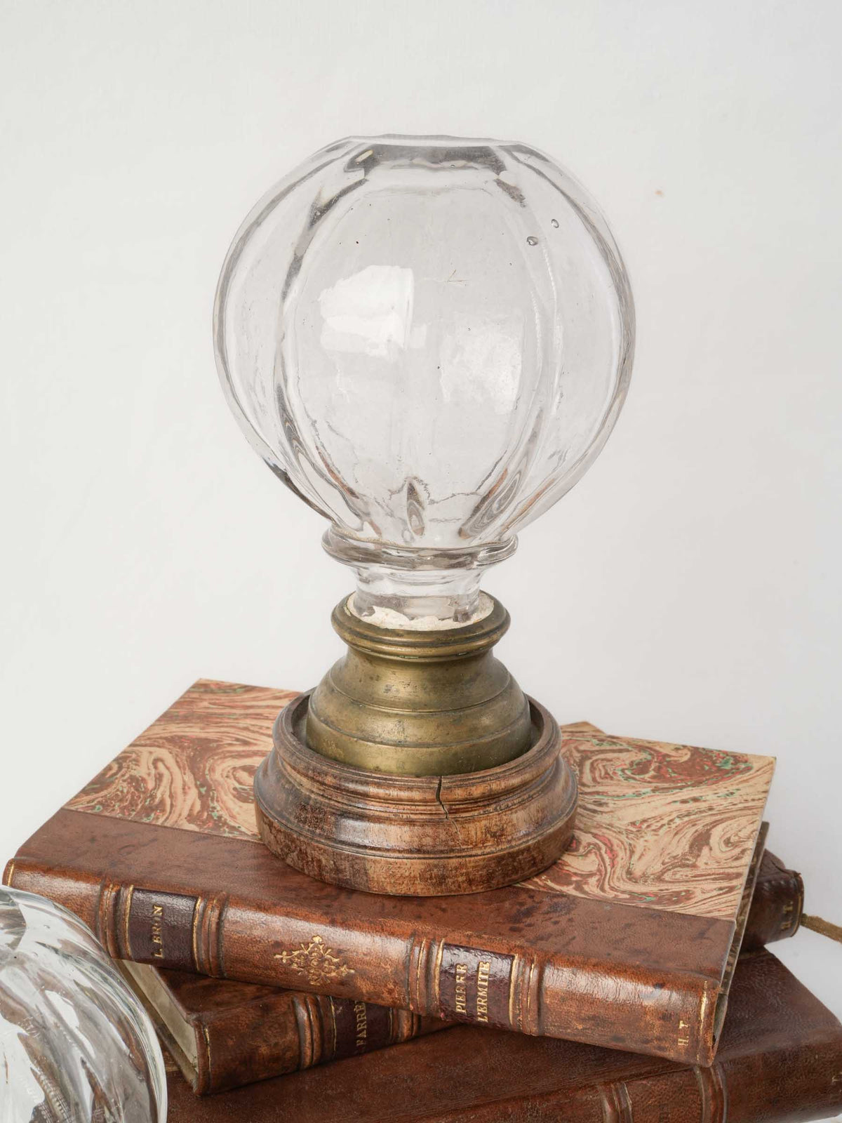 Set of Three Early 20th-Century Glass Staircase Finials - 6¾"