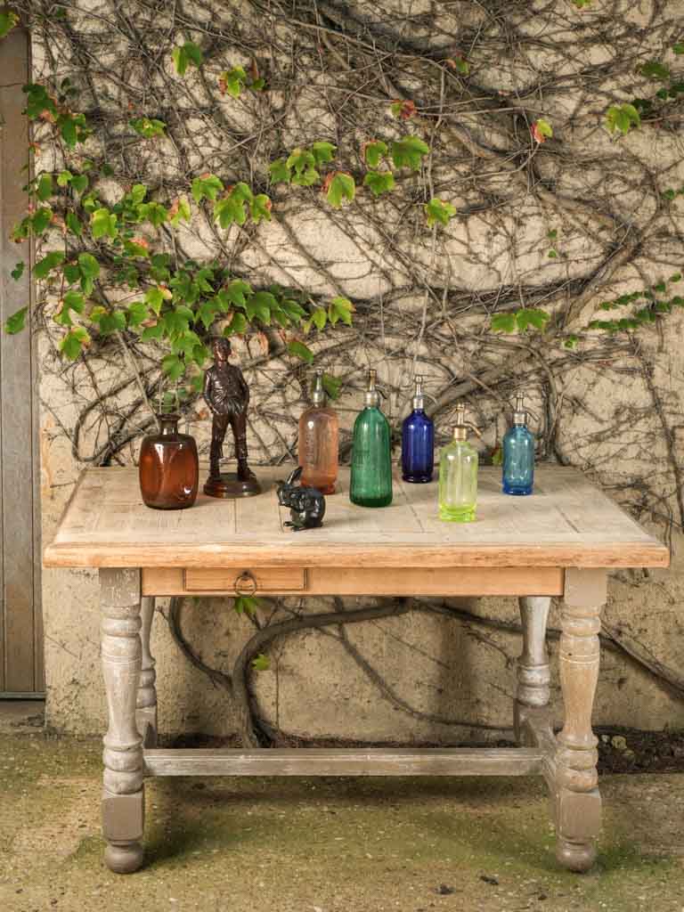 Compact French Farmhouse Table w/ Painted Legs - 30¾" x 51¼"