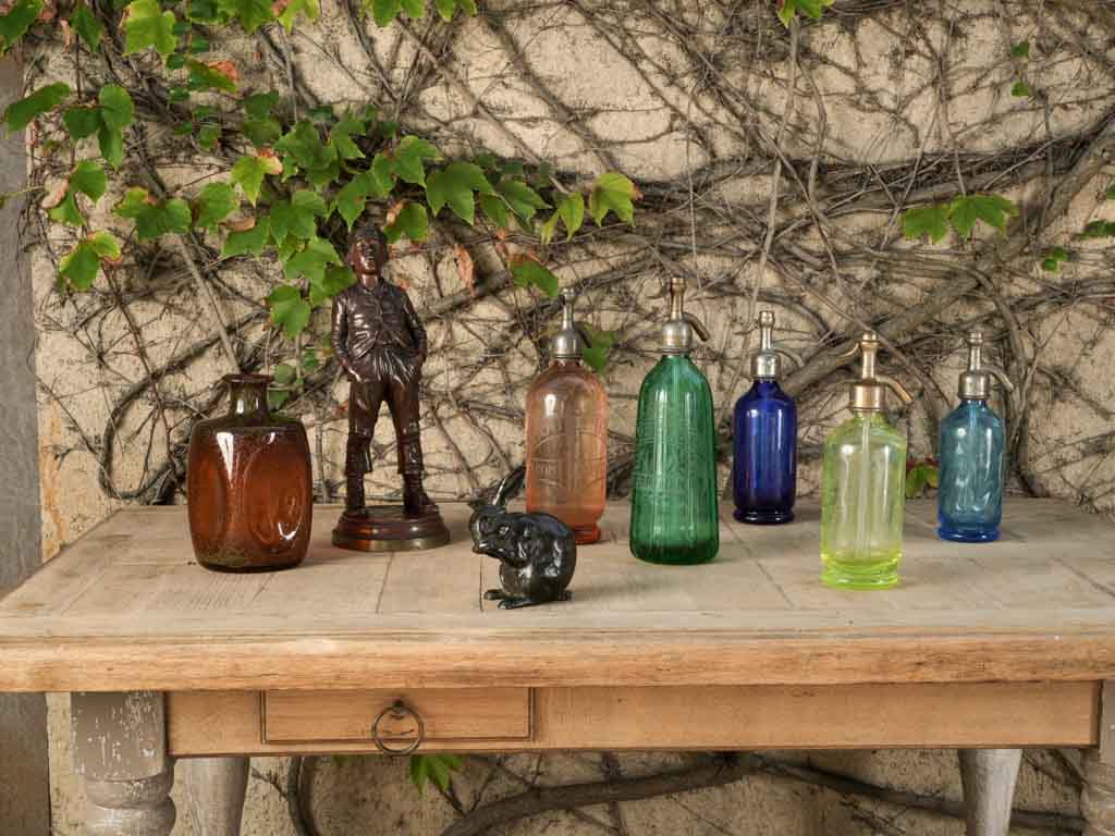 Rare vaseline glass seltzer siphon  