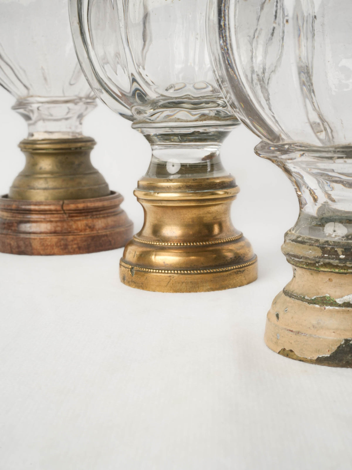 Set of Three Early 20th-Century Glass Staircase Finials - 6¾"