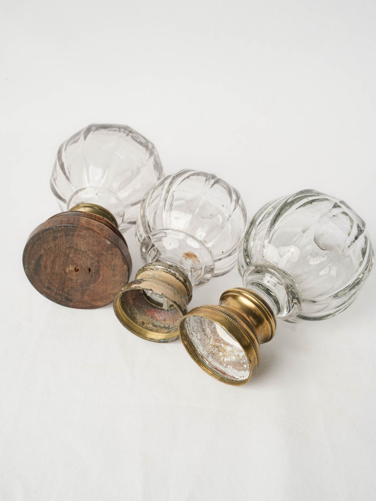 Set of Three Early 20th-Century Glass Staircase Finials - 6¾"