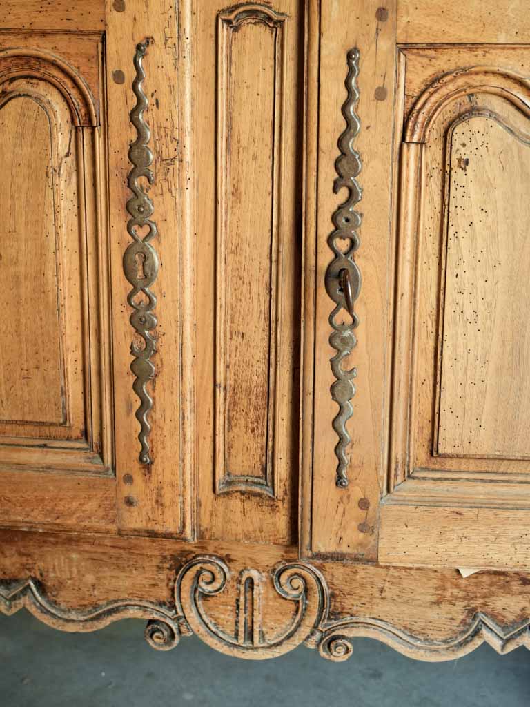 Tall 18th Century French Fruitwood Two Part Cupboard