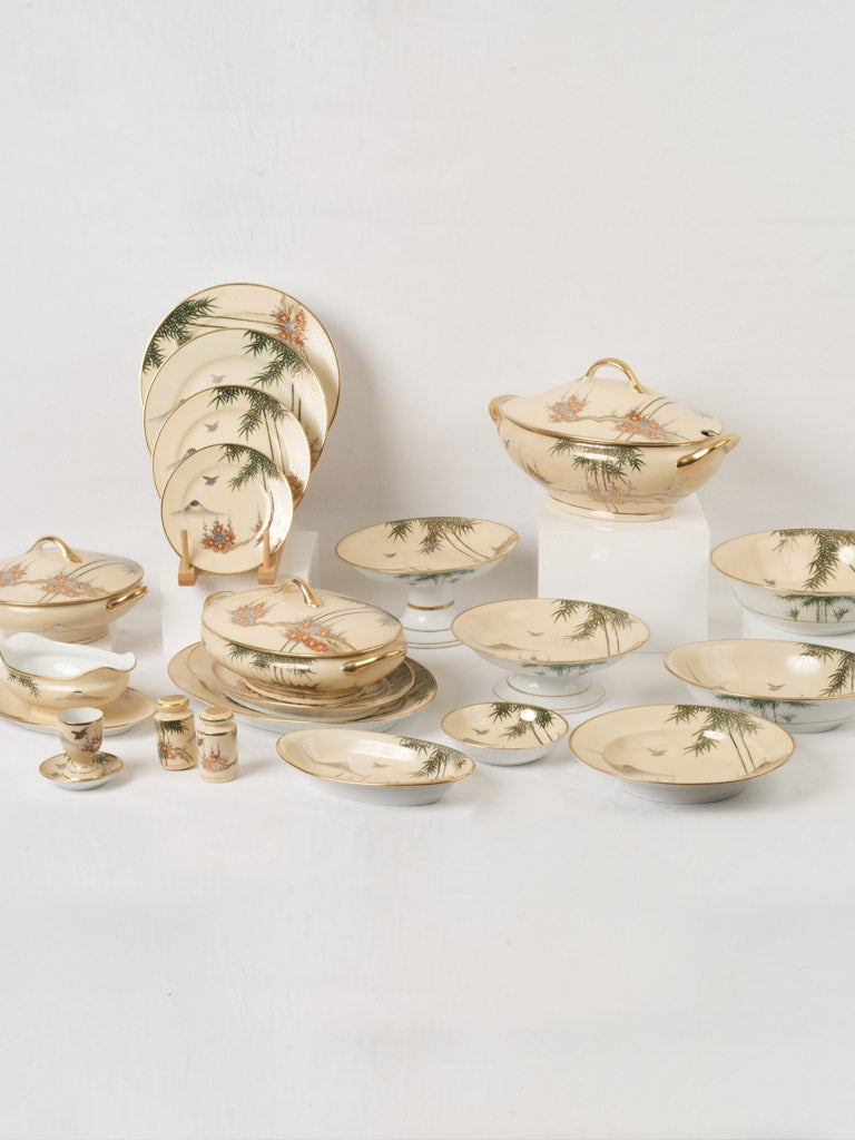 Vintage Japanese porcelain dinner set  