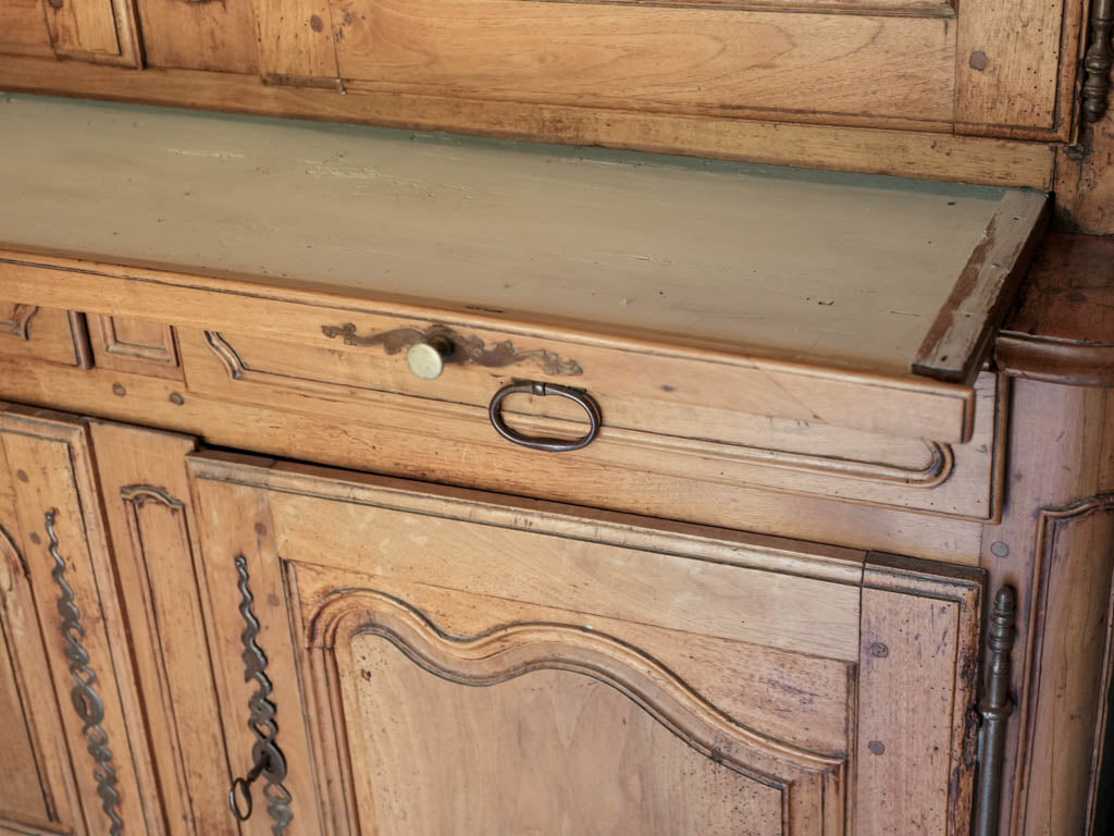 Tall 18th Century French Fruitwood Two Part Cupboard