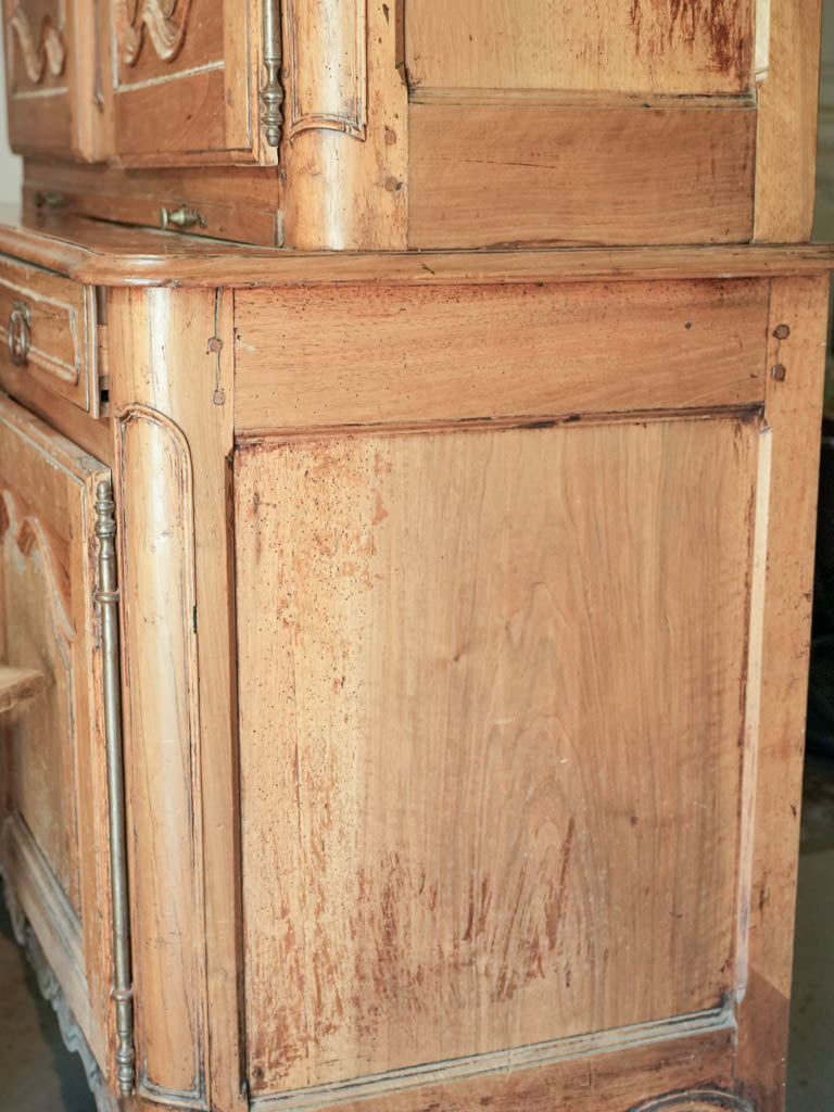 Tall 18th Century French Fruitwood Two Part Cupboard