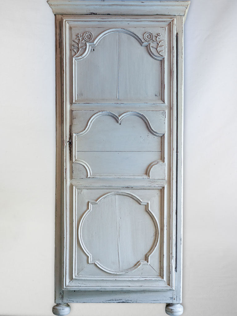 Late 18th century French Provincial Bonnetière w/ Grey Finish - 89¾"