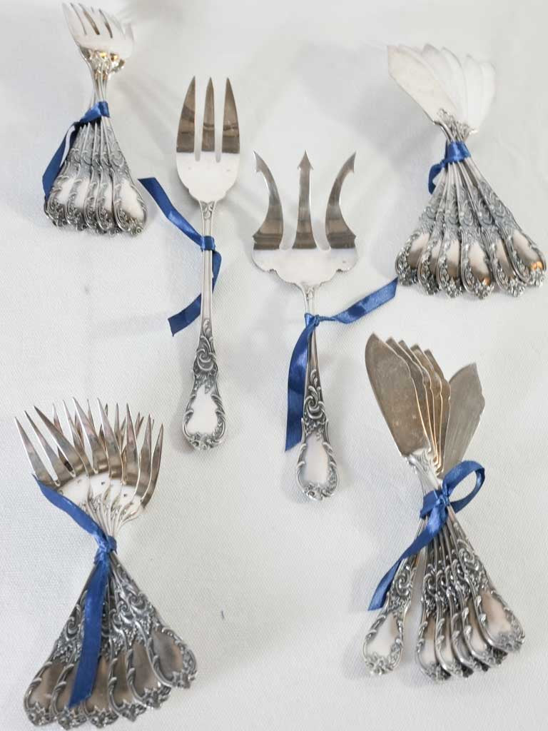 Seafood flatware set for 12 - Louis XV style