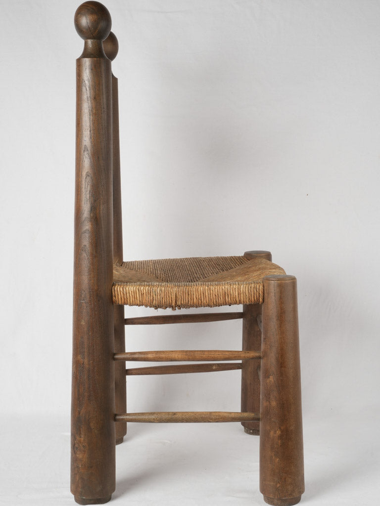 Antique solid oak Parisian chair