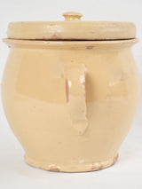 pale yellow ceramic preserving pot 