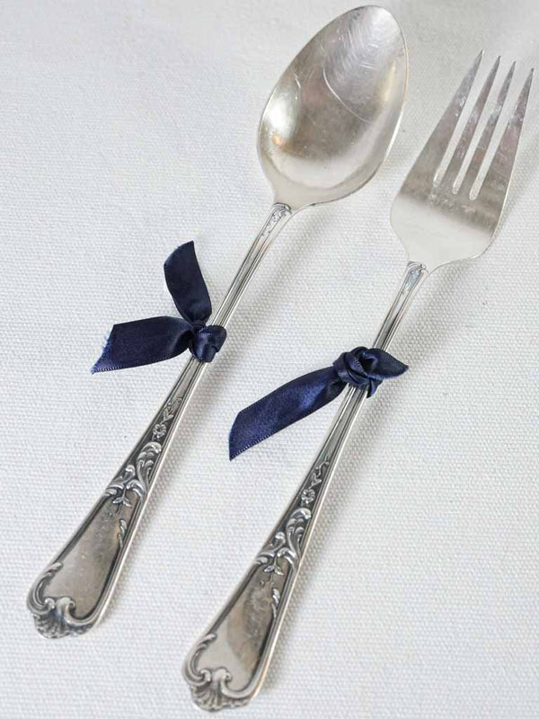 Vintage silver plate salad servers ERCUIS
