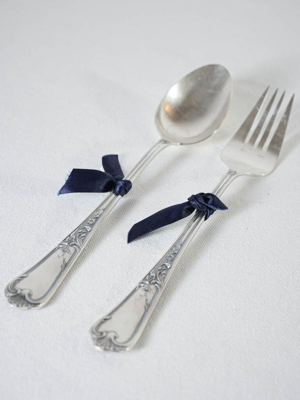 Vintage silver plate salad servers ERCUIS