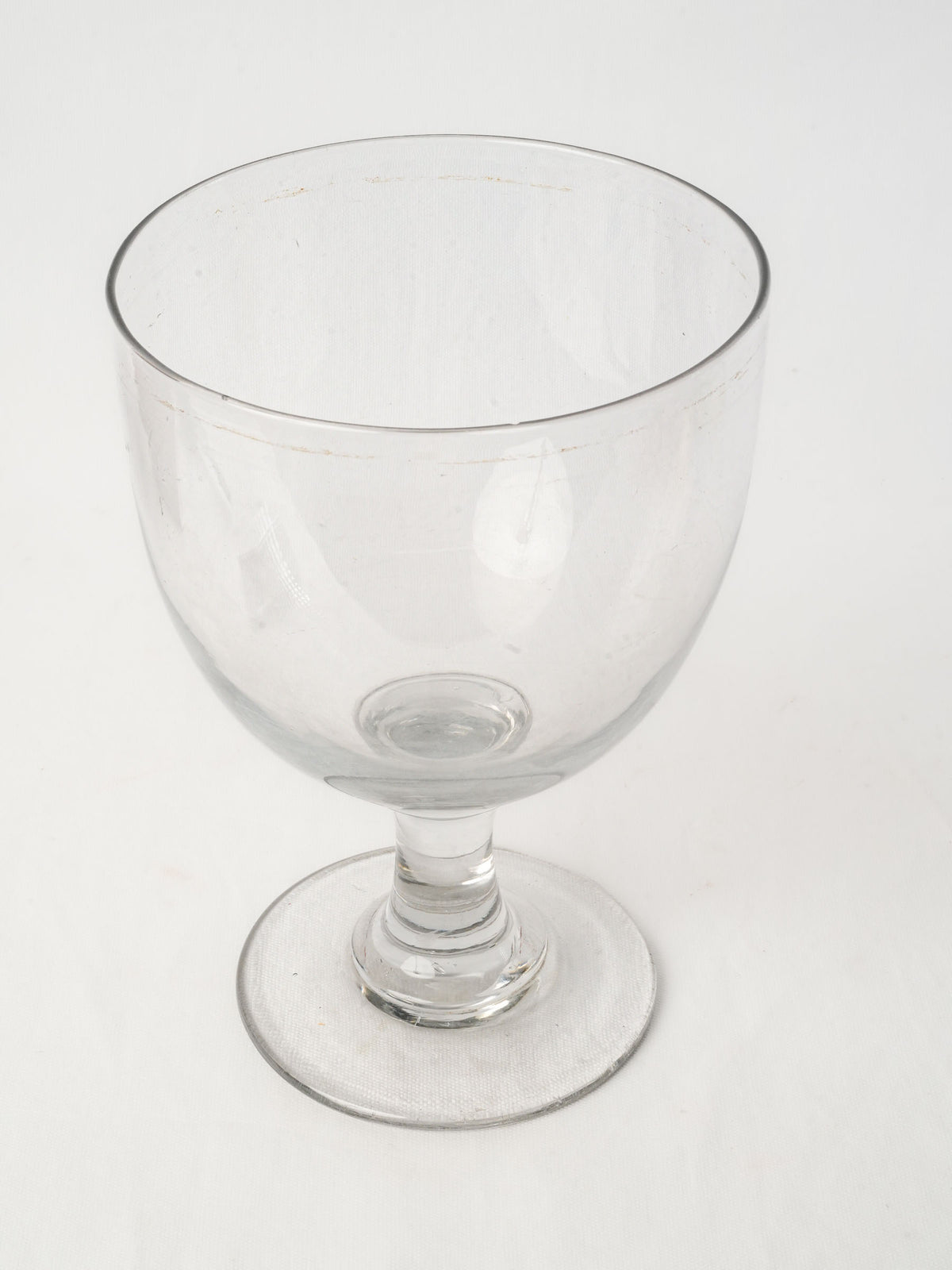 Very Large Hand-Blown Clear Glass Footed Compote, circa 1950s–70s - 11¾"
