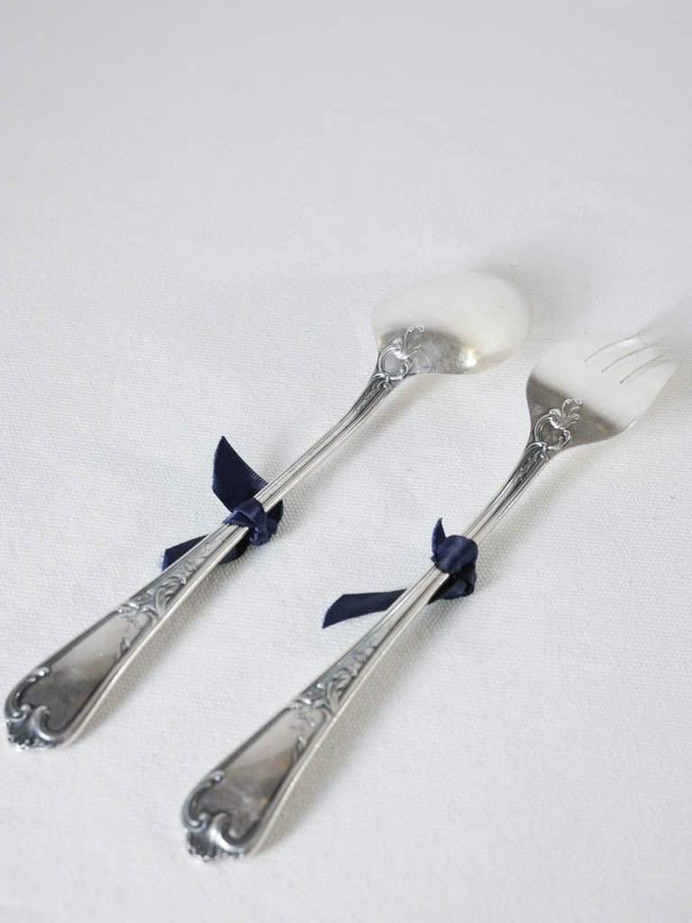 Elegant ERCUIS silver salad utensils