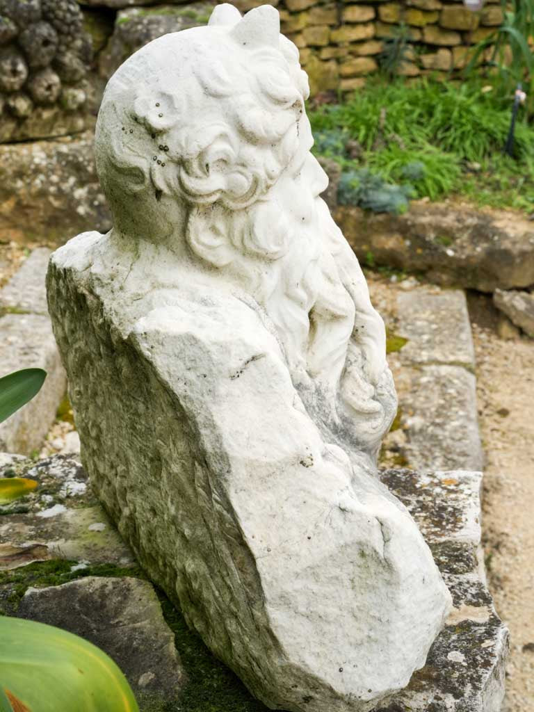 Vintage stone Moses sculpture