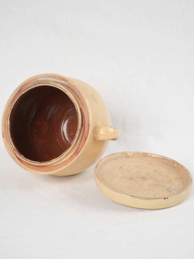 nineteenth-century lidded ceramic preserving pot