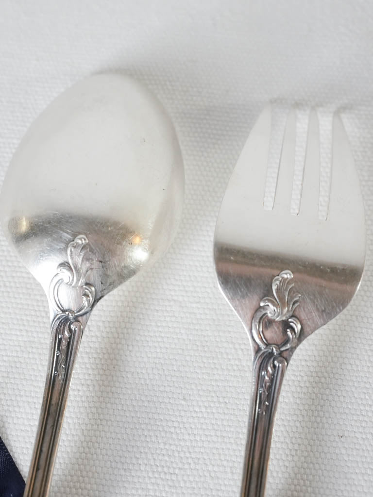 Vintage silver plate salad servers ERCUIS