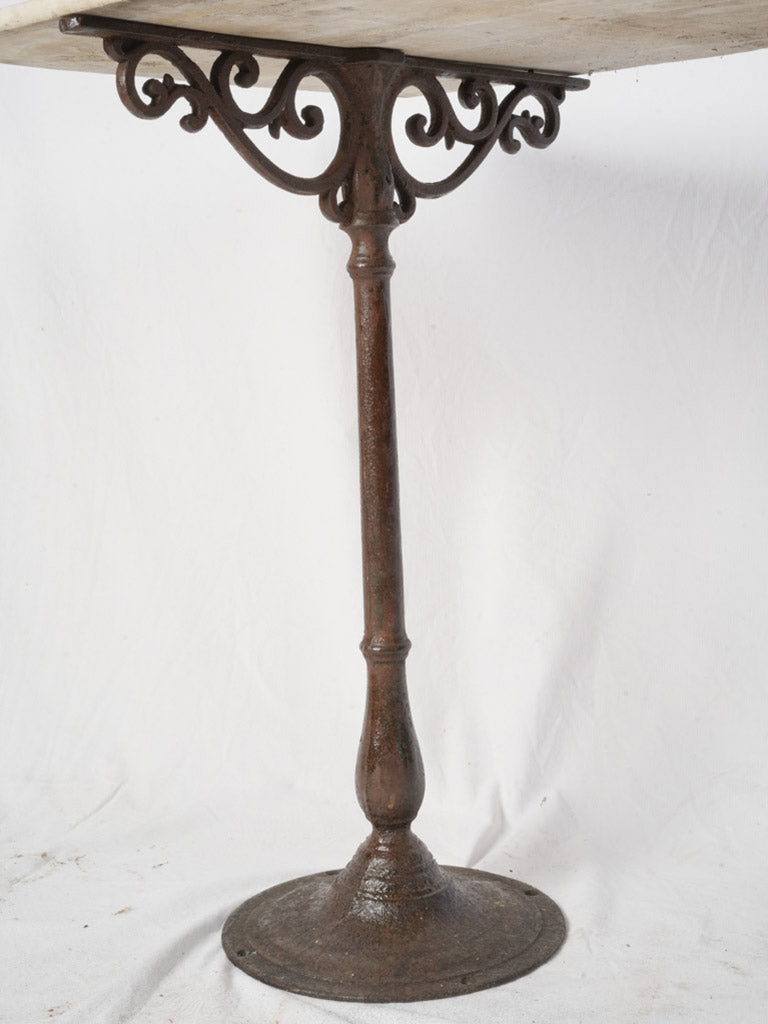 Dark oxidized iron console base