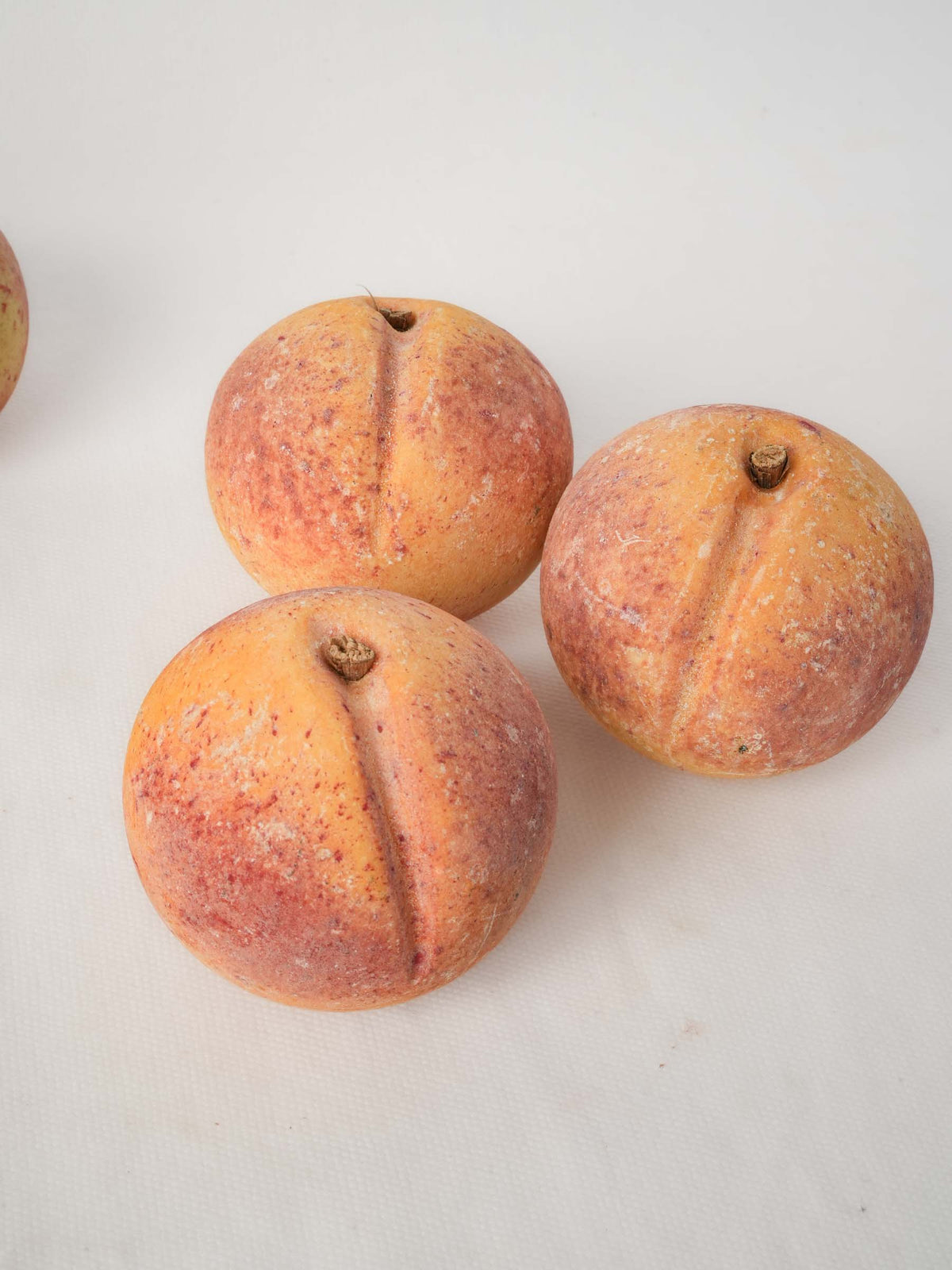 Set of 14 Italian Trompe-l’Oeil Hand-Painted Stone Fruits