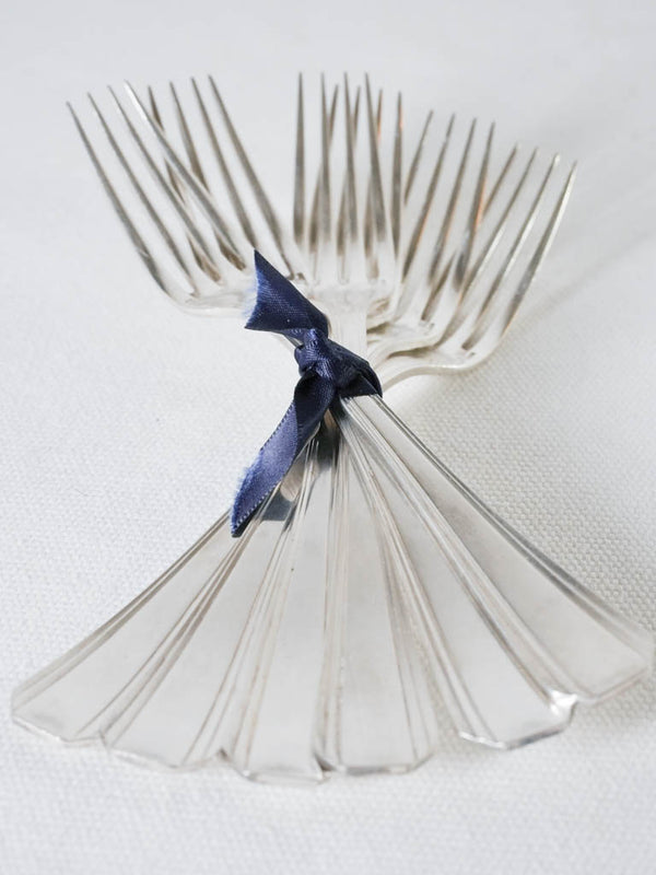 6 Christofle entree / dessert forks - Boréal - Luc Lanel