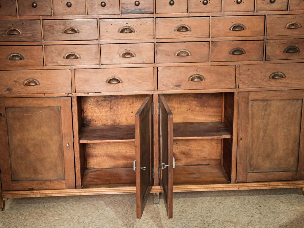 Historical versatile cabinet with drawers
