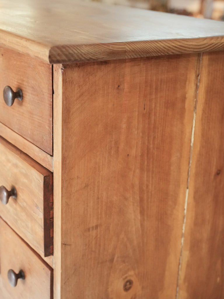Distinctive antique metal knob cabinet
