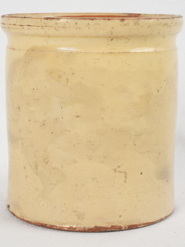 Timeworn yellow glaze preserving jar