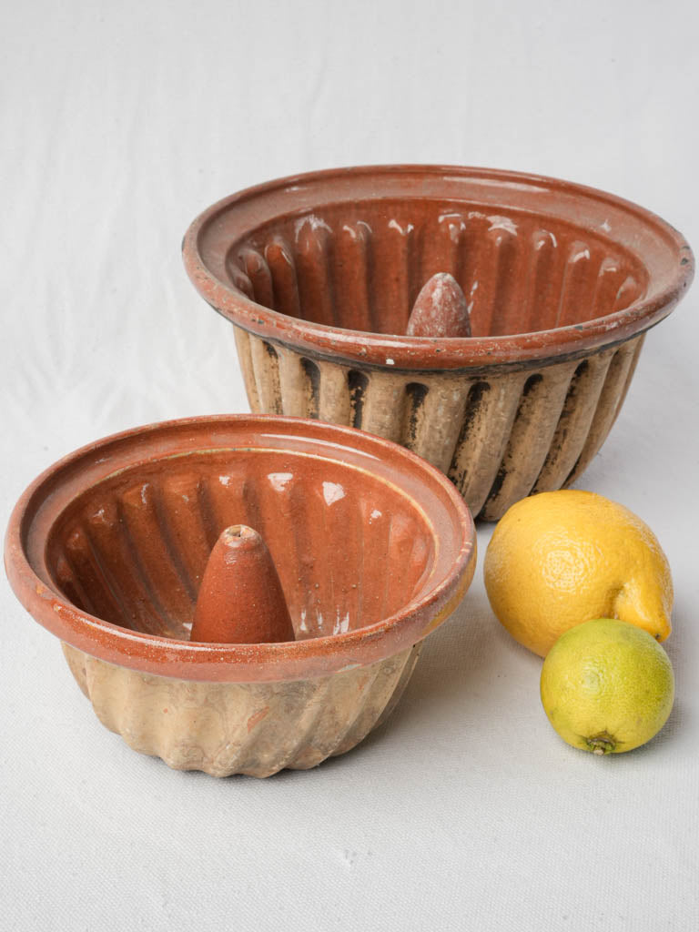 Rustic terracotta Kouglof molds
