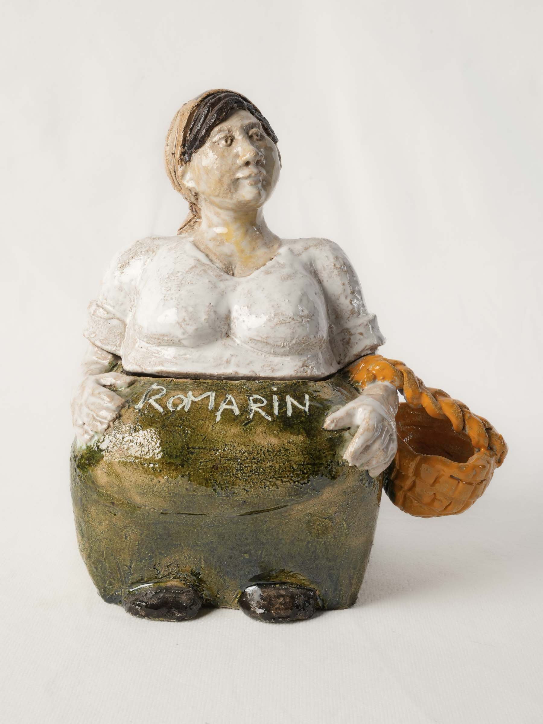 Textured French pottery vessel.