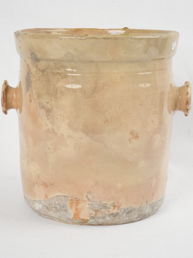Earthenware style ear-like handle pot