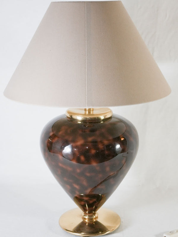 Retro brass-finished 60s table lamp