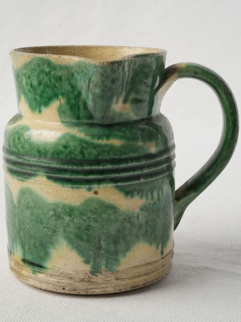 Handcrafted Dieulefit farmhouse milk pot  