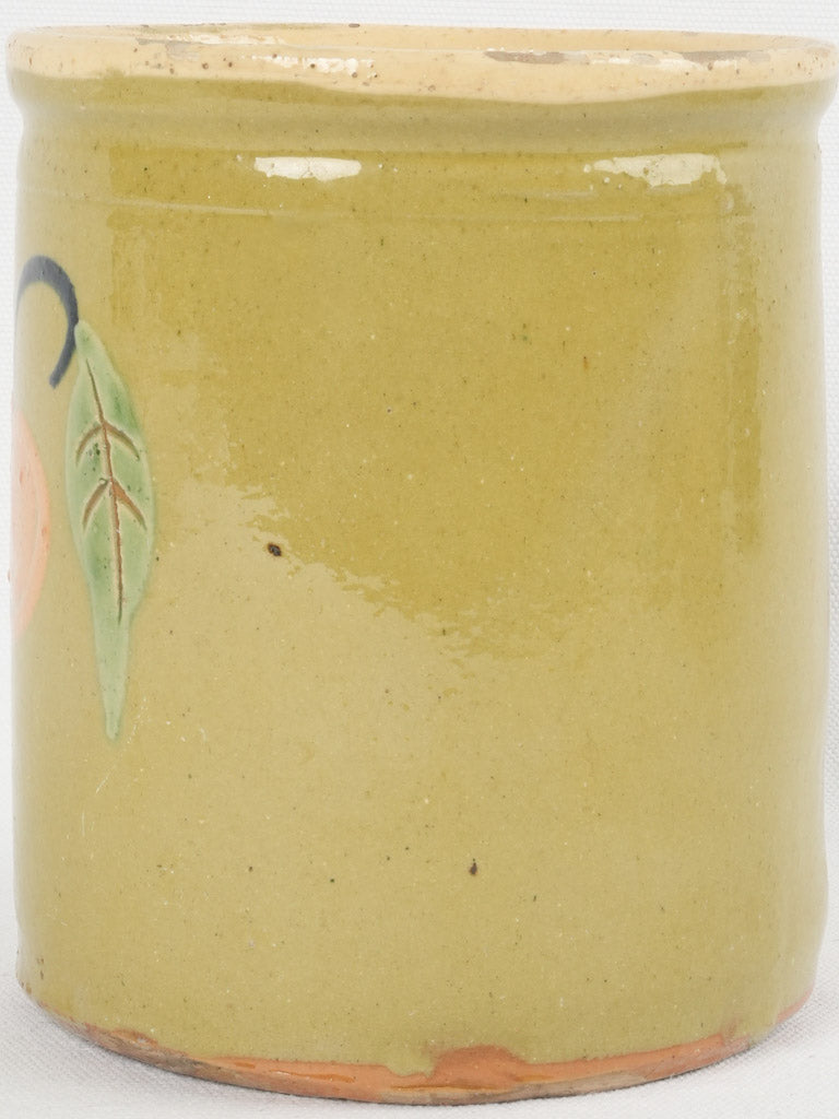 Apricot-motif vintage confit container