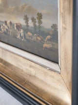 Animated landscape painting w/ cows Arthur de Waerhert (1881-1944) - 9¾" x 14½"