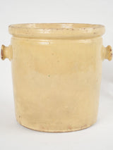 Antique yellow-glazed French preserving pot