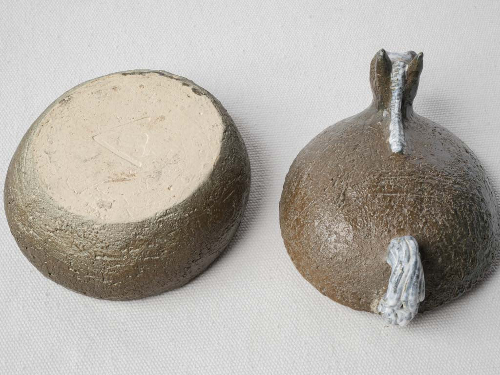 Contemporary glazed earthen horse form  