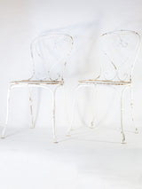 Pair of antique French garden chairs