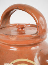 Artisanal water jug, brown-red finishing