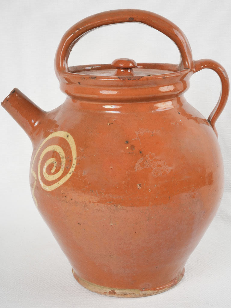 Ceramic 19th-century ewer, rustic aesthetic