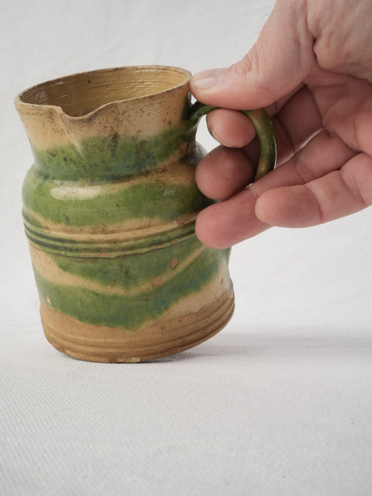 Vintage Dieulefit pottery milk pot