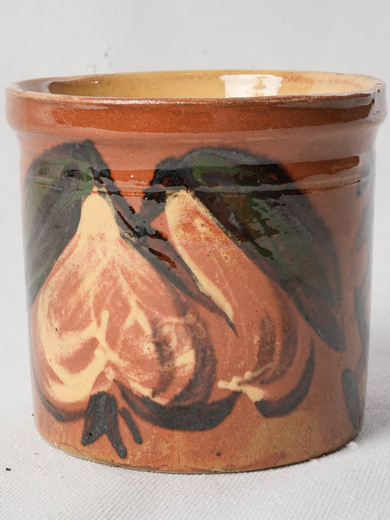 Petite Savoyard Jam Pot w/ Cherry Decoration c.1900 - 4¼"