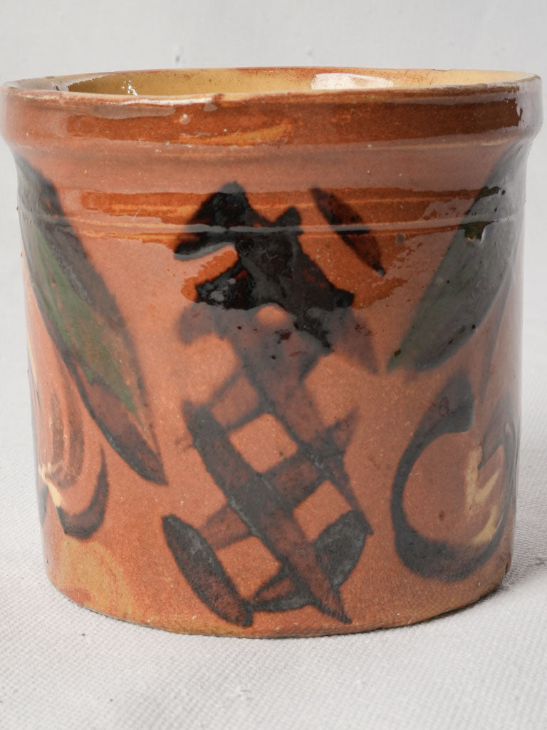 Petite Savoyard Jam Pot w/ Cherry Decoration c.1900 - 4¼"