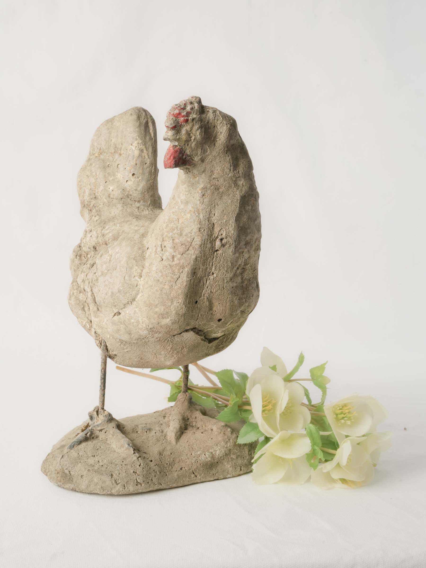 Rustic weathered concrete garden ornament