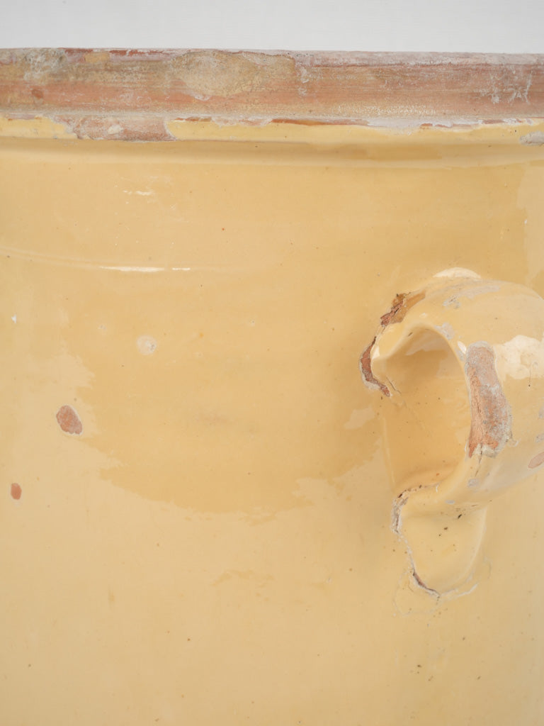 Historic yellow kitchenware from France