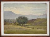 Weathered, classic rural landscape painting